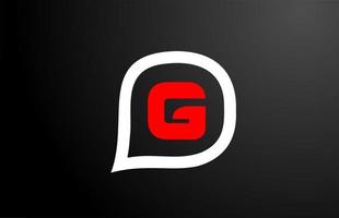 G letter design with red question cloud. Alphabet logo design. Icon brading for products and company vector