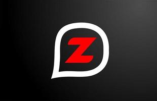 Z letter design with red question cloud. Alphabet logo design. Icon brading for products and company vector