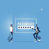 Hacking account and password concept-Account data phishing with cyber thief vector