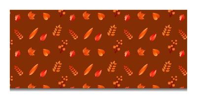 Autumn leaves pattern background vector