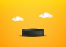 Trendy podium display with eye catching color vector