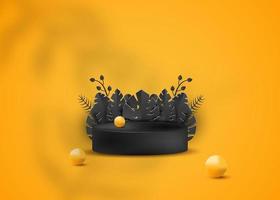 Trendy podium display with eye catching color vector