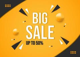 Sale banner template design with eye catching color vector