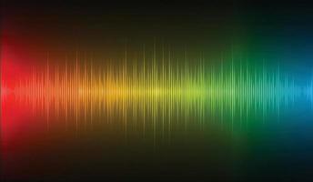 Sound waves oscillating dark light vector