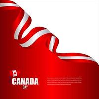 plantilla de vector de ilustración de diseño de celebración del día de la independencia de canadá