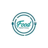 Ilustración de diseño de plantilla de vector de logotipo de festival de comida