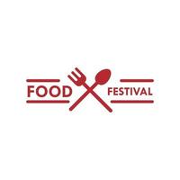 Ilustración de diseño de plantilla de vector de logotipo de festival de comida