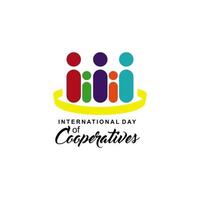 Ilustración de diseño de plantilla de vector de celebración del día internacional de las cooperativas