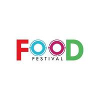 Ilustración de diseño de plantilla de vector de logotipo de festival de comida