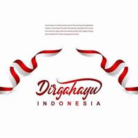Plantilla de vector de ilustración de diseño creativo de celebración del día de la independencia de Indonesia