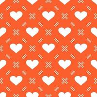 Modern banner with colorful seamless pattern of hearts Abstract love symbol vector