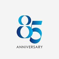 85 Years Anniversary Celebration Vector Template Design Illustration