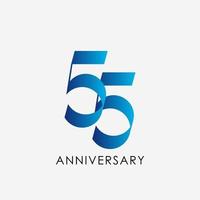 55 Years Anniversary Celebration Vector Template Design Illustration