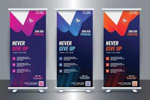 Free Fitness Gym Rollup Banners Template ideas in 2021-2030 vector