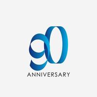 90 Years Anniversary Vector Template Design Illustration