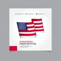 United States Independence Day Celebration Vector Template Design Illustration