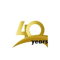 40 Year Anniversary Celebration Vector Template Design Illustration