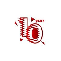 10 Year Anniversary Celebration Vector Template Design Illustration