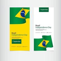 Ilustración de diseño de plantilla de vector de celebración del día de la independencia de Brasil