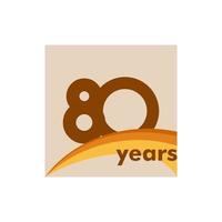 80 Years Anniversary Vector Template Design Illustration