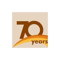 70 Years Anniversary Vector Template Design Illustration