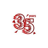 35 Years Anniversary Celebration Vector Template Design Illustration