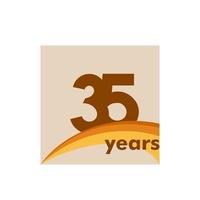 35 Years Anniversary Celebration Vector Template Design Illustration