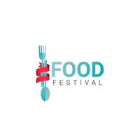 Ilustración de diseño de plantilla de vector de logotipo de festival de comida