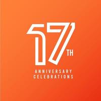 17 Th Anniversary Celebration Vector Template Design Illustration