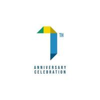 7 Th Anniversary Celebration Vector Template Design Illustration