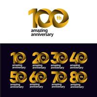 100 Years Amazing Anniversary Celebration Vector Template Design Illustration