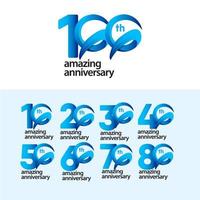 100 Years Amazing Anniversary Celebration Vector Template Design Illustration