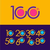 100 Years Anniversary Celebration Vector Template Design Illustration