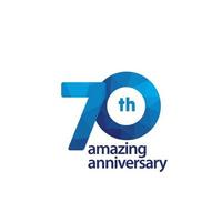 70 Years Amazing Anniversary Celebration Vector Template Design Illustration