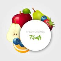 Fruits vector background.