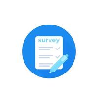 Survey icon, vector