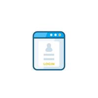 login form icon vector