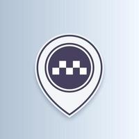 Taxi map pointer vector
