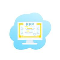 rfp, solicitud de propuesta, ilustración vectorial vector