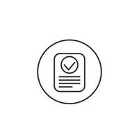 Compliance line icon on white vector