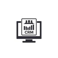 CRM system software icon vector