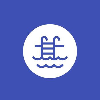 Pool icon, line vector