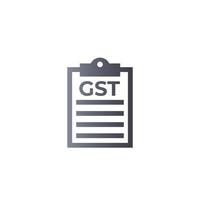 GST, government tax vector icon