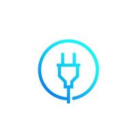 electric plug, power, line vector