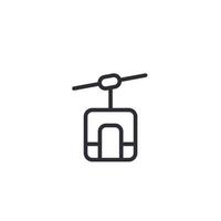 funicular line icon on white vector