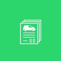 car loan or auto insurance vector icon