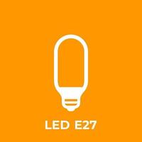 led bulb, e27 icon, vector