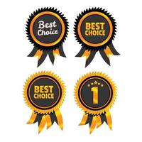 gold and black best choice the first award medal se vector