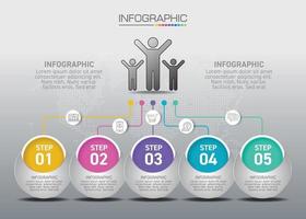 Infographic concept of shopping online process with 6 steps. vector