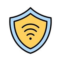 icono de protección wifi vector